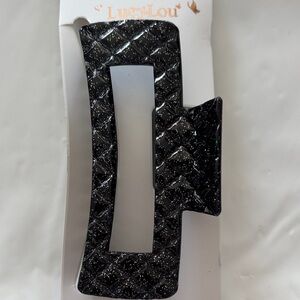Black Glitter Hair Clip